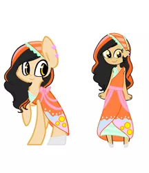 Size: 828x960 | Tagged: artist:obeliskgirljohanny, base used, clothes, derpibooru import, dress, gala dress, human, human and pony, humanized, oc, oc:marmalade meringue, piercing, safe, solo, unofficial characters only