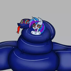 Size: 1000x1000 | Tagged: dead source, suggestive, artist:askhypnoswirl, derpibooru import, oc, oc:vinyl darkscratch, unofficial characters only, alicorn, anthro, goo, goo pony, original species, snake, alicorn oc, coils, gooborg, hypnosis, swirly eyes, tongue out