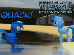 Size: 1024x768 | Tagged: 3d, artist:duckponies, comic, derpibooru import, duck pony, gmod, oc, oc:cloud ace, oc:wing ace, quack, safe, unofficial characters only, water