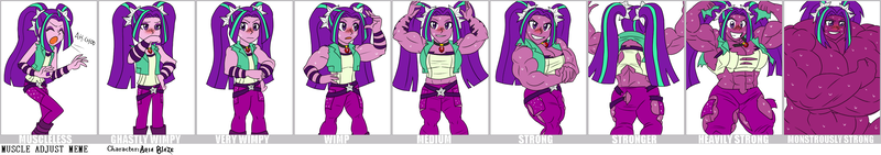 Size: 3294x581 | Tagged: questionable, artist:advanceddefense, derpibooru import, aria blaze, equestria girls, aria brute, armpits, breast expansion, breasts, busty aria blaze, clothes, female, fetish, flexing, growth, muscle expansion, muscle fetish, muscles, nudity, red nosed, ripped pants, ripping clothes, sequence, sneezing, torn clothes, wardrobe malfunction