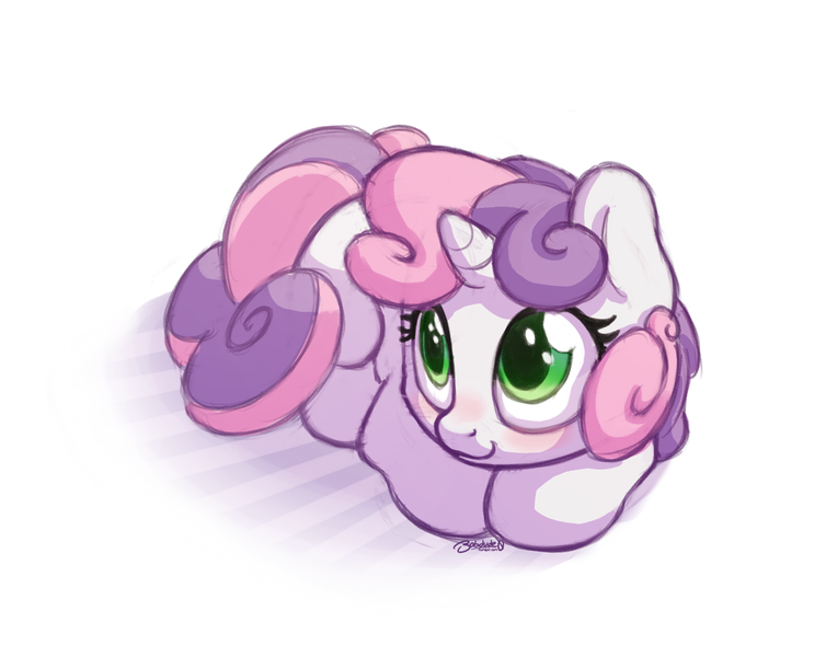 Size: 1400x1100 | Tagged: safe, artist:bobdude0, derpibooru import, sweetie belle, pony, unicorn, :3, behaving like a cat, cute, diasweetes, female, filly, smiling, solo