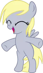 Size: 6823x11388 | Tagged: safe, artist:pink1ejack, derpibooru import, derpy hooves, pony, the cart before the ponies, absurd resolution, bipedal, eyes closed, filly, filly derpy, happy, simple background, solo, transparent background, vector
