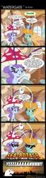 Size: 1430x5500 | Tagged: artist:zsparkonequus, breezette, breezie, bulk biceps, comic, csi, csi miami, derpibooru import, dialogue, hat, horatio caine, mushroom hat, pun, safe, sunglasses, water, yeah