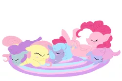 Size: 1200x800 | Tagged: artist:otterlore, crystal empire, derpibooru import, ewe, fluttershy, pinkie pie, safe, sheep, simple background, spoiler:s03, tiny ewes, white background