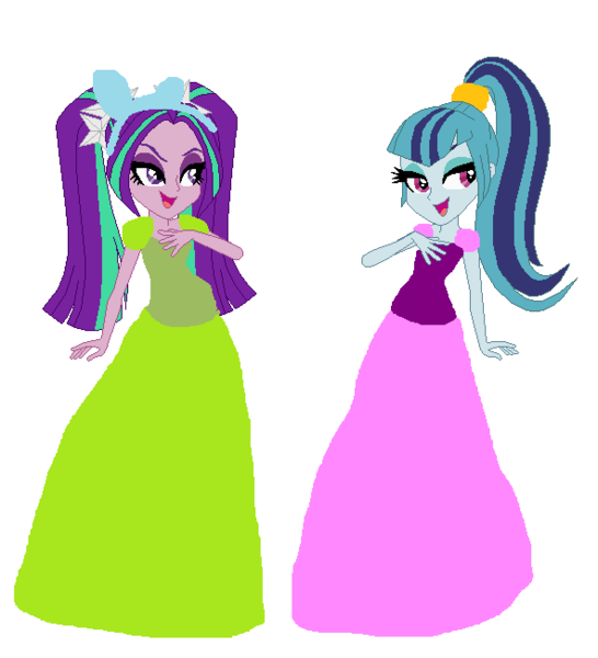 Size: 592x650 | Tagged: safe, artist:rainbowkombat, derpibooru import, aria blaze, sonata dusk, equestria girls, anastasia, anastasia tremaine, base used, cinderella, crossover, disney, drizella, drizella tremaine