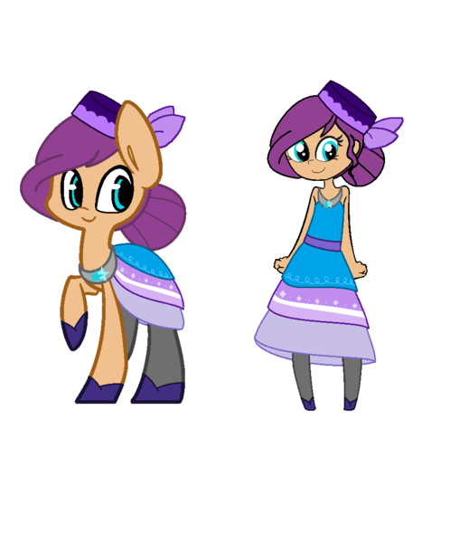 Size: 900x1084 | Tagged: artist:obeliskgirljohanny, base used, clothes, derpibooru import, dress, gala dress, human, human and pony, humanized, oc, oc:lavender bliss, safe, unofficial characters only