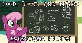 Size: 1020x536 | Tagged: safe, derpibooru import, screencap, cheerilee, pony, the cart before the ponies, chalkboard, graph, light cone, math, pie chart, solo, teacher, teaching