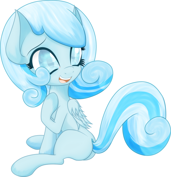 Size: 1929x2000 | Tagged: safe, artist:an-m, derpibooru import, oc, oc:snowdrop, unofficial characters only, pegasus, pony, blank flank, cute, female, filly, happy, hoof on chest, looking back, open mouth, simple background, snowbetes, solo, transparent background