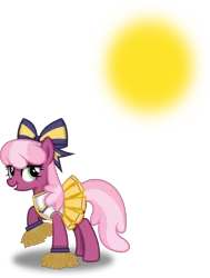 Size: 5457x7206 | Tagged: absurd resolution, artist:8-notes, cheerilee, cheerileeder, cheerleader, derpibooru import, inkscape, ponyscape, raised hoof, safe, simple background, solo, .svg available, the cart before the ponies, transparent background, vector