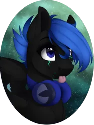 Size: 600x800 | Tagged: safe, artist:silentwulv, derpibooru import, oc, unofficial characters only, pegasus, pony, headphones, solo, tongue out