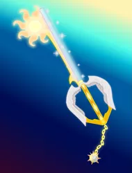 Size: 799x1052 | Tagged: artist:aniamalman, crossover, derpibooru import, keyblade, kingdom hearts, princess celestia, safe, sword, weapon