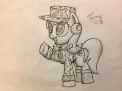 Size: 2592x1936 | Tagged: army, artist:squeaky-belle, derpibooru import, drawing, national day, nationalism, nation ponies, oc, oc:temmy, pencil drawing, ponified, safe, singapore, solo, traditional art, unofficial characters only