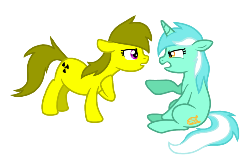 Size: 1237x793 | Tagged: argument, artist:nukeleer, derpibooru import, duo, lyra heartstrings, oc, safe, simple background, transparent background, vector