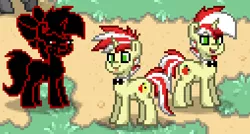 Size: 381x204 | Tagged: derpibooru import, flam, flim, flim flam brothers, oc, oc:caki, photo shoot of caki, pony town, safe