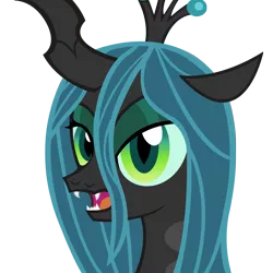 Size: 2000x2000 | Tagged: artist:vexorb, changeling, derpibooru import, fangs, queen chrysalis, safe, simple background, solo, transparent background, vector
