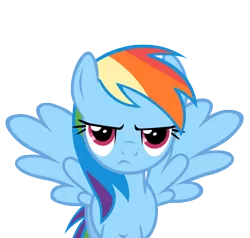 Size: 3000x2850 | Tagged: artist:vexorb, derpibooru import, rainbow dash, safe, simple background, solo, transparent background, unamused, vector