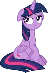Size: 3924x5999 | Tagged: safe, artist:korsoo, derpibooru import, twilight sparkle, twilight sparkle (alicorn), alicorn, pony, stranger than fan fiction, .svg available, absurd resolution, female, floppy ears, folded wings, inkscape, mare, raised hoof, simple background, sitting, solo, tired, transparent background, vector
