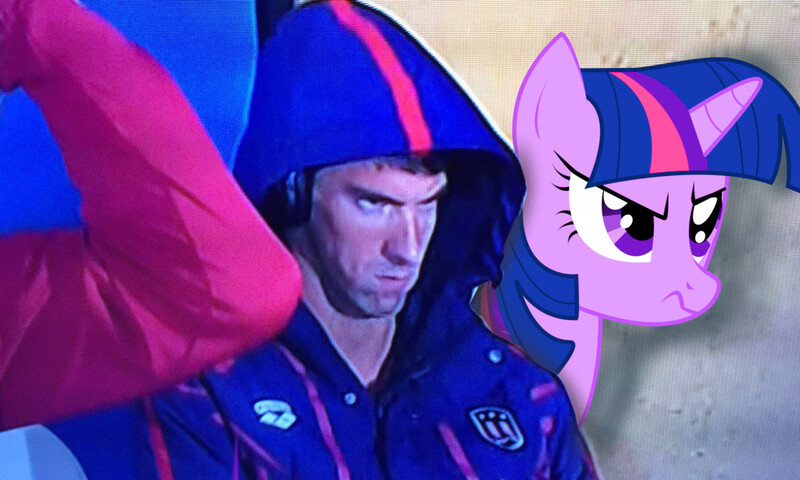 Size: 1000x600 | Tagged: artist:snapai, barely pony related, clothes, cosplay, costume, derpibooru import, human, irl, irl human, michael phelps, olympics, photo, safe, twilight sparkle