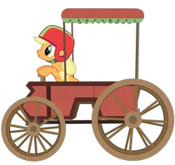 Size: 7200x6800 | Tagged: safe, artist:reginault, derpibooru import, applejack, earth pony, pony, the cart before the ponies, .svg available, absurd resolution, cart, simple background, solo, transparent background, vector