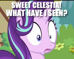 Size: 512x408 | Tagged: derpibooru import, disgusted, image macro, meme, no second prances, reaction image, safe, shocked, starlight glimmer