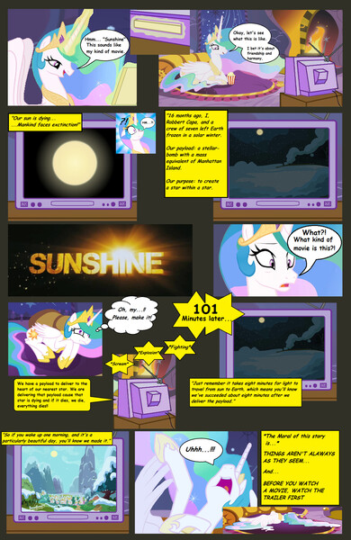 Size: 1884x2900 | Tagged: artist:dakari-king-mykan, comic, derpibooru import, princess celestia, safe, sunshine