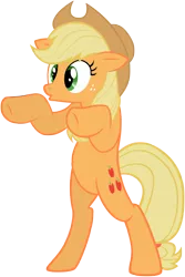 Size: 4029x6046 | Tagged: safe, artist:maximillianveers, derpibooru import, applejack, pony, look before you sleep, absurd resolution, bipedal, boo, simple background, solo, spooky, transparent background