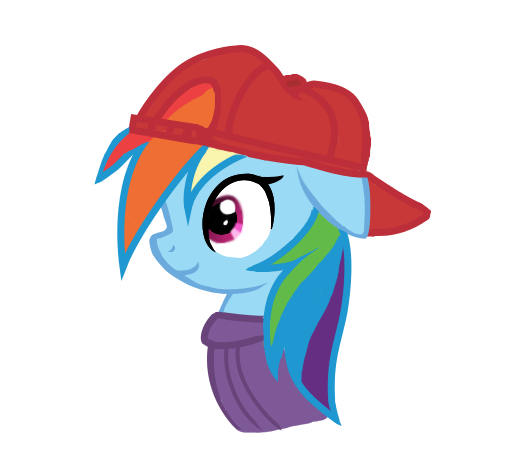 Size: 526x450 | Tagged: backwards ballcap, derpibooru import, hat, rainbow dash, safe, solo, the cart before the ponies