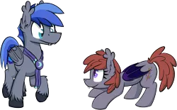 Size: 2349x1455 | Tagged: safe, artist:moemneop, derpibooru import, oc, oc:lukida, oc:prince rigel, unofficial characters only, bat pony, pony, bowing