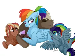 Size: 1600x1200 | Tagged: artist:scorpion-89, derpibooru import, dumbbell, dumbdash, female, male, oc, offspring, parent:dumbbell, parent:rainbow dash, parents:dumbdash, rainbow dash, safe, shipping, straight