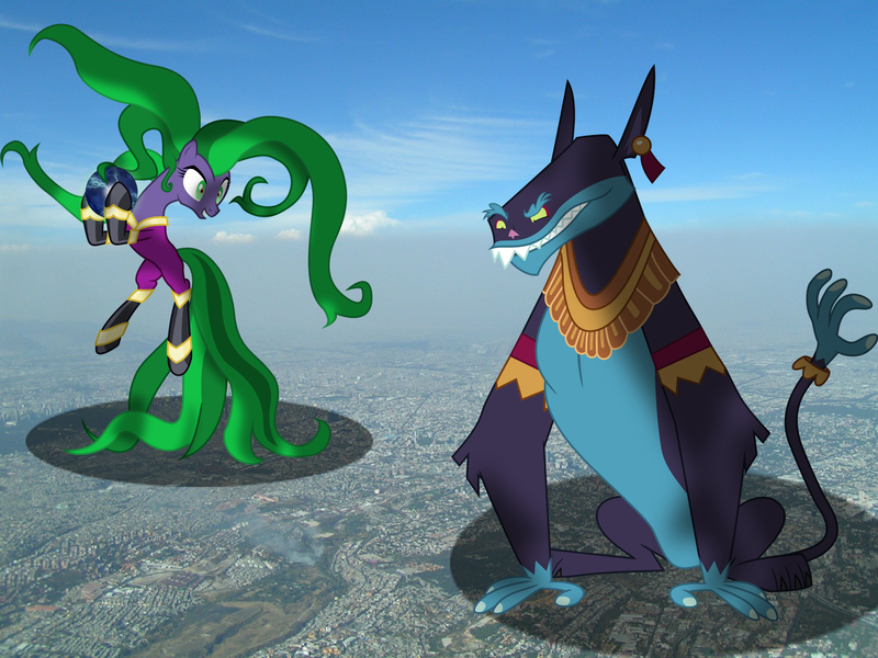 Size: 2048x1536 | Tagged: safe, artist:dashiesparkle, artist:somerandomminion, artist:stainless33, derpibooru import, ahuizotl, mane-iac, pony, city, cityscape, giant pony, huge, irl, macro, photo, photomanipulation, photoshop, ponies in real life, shadow, story in the source, story included, vector, villainess