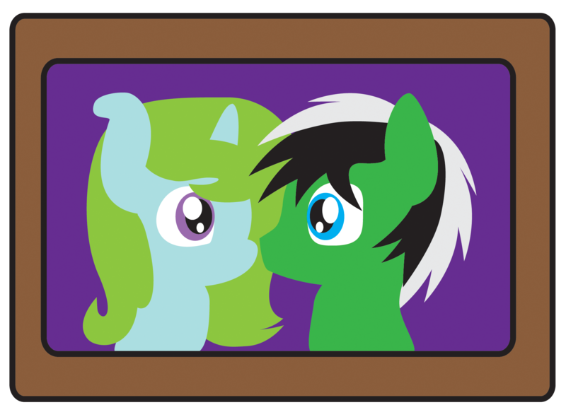 Size: 1976x1457 | Tagged: artist:sketchydesign78, bust, couple, derpibooru import, minimalist, oc, oc:racer hooves, oc:sketchy design, portrait, safe, unofficial characters only, vector