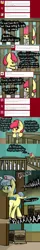 Size: 1280x8024 | Tagged: safe, artist:arielsbx, derpibooru import, apple bloom, nurse coldheart, nurse snowheart, oc, earth pony, pegasus, pony, ask little applebloom, age regression, cardboard box, crib, crossover, diaper, female, foal, mare, metal gear, morty smith, nurse, rick and morty, speech bubble, text, thought bubble, tumblr