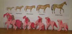 Size: 3591x1737 | Tagged: artist:malte279, craft, derpibooru import, evolution, horse, origami, papercraft, pinkie pie, safe, solo