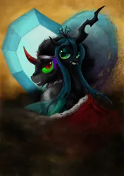 Size: 2465x3510 | Tagged: artist:hewison, ask king sombra, chrysombra, crystal heart, derpibooru import, female, king sombra, male, queen chrysalis, safe, shipping, straight