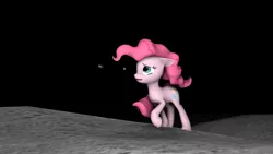 Size: 1920x1080 | Tagged: safe, artist:spyrophantom, derpibooru import, pinkie pie, 3d, crying, moon, pink floyd, reference, sad, solo, source filmmaker, space