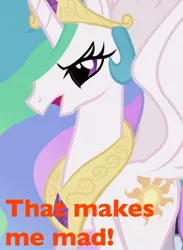 Size: 640x875 | Tagged: safe, derpibooru import, screencap, princess celestia, pony, a canterlot wedding, angry, droopy, droopy dog, reference