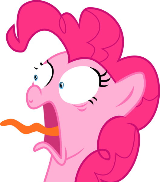 Size: 3002x3404 | Tagged: safe, artist:limedazzle, derpibooru import, pinkie pie, 28 pranks later, faic, inkscape, open mouth, reaction, screaming, shrieky pie, simple background, solo, tongue out, transparent background, vector, wavy