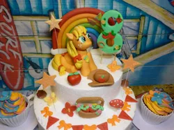 Size: 1600x1200 | Tagged: apple, applejack, artist:tsac-uk, cake, derpibooru import, fondant, food, hat, irl, photo, safe