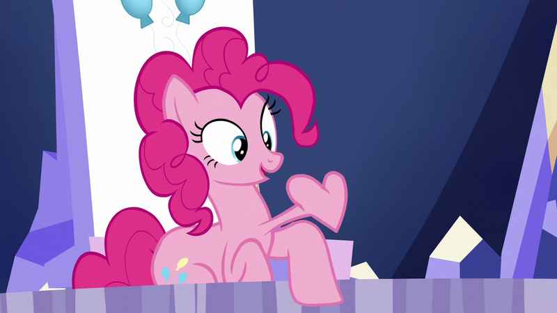 Size: 1280x720 | Tagged: safe, derpibooru import, screencap, pinkie pie, pony, 28 pranks later, cartoon physics, heart bulge, heart pounding, heartbeat, solo