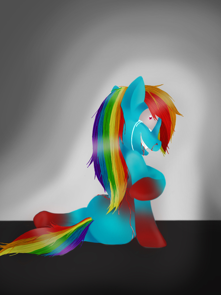 Size: 768x1024 | Tagged: amputee, artist:abbyboo55, blood, crying, derpibooru import, grimdark, rainbow dash, solo