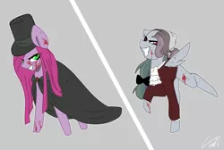 Size: 2550x1709 | Tagged: artist:reimbowkawaii97, blood, cape, clothes, derpibooru import, dr jekyll and mr hyde, grimdark, pinkamena diane pie, pinkie pie, rainbow dantes, rainbow dash, the count of monte cristo