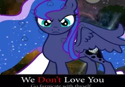 Size: 2778x1944 | Tagged: derpibooru import, edit, frown, heart, image macro, meme, princess luna, shitposting, solo, suggestive, unamused, vector