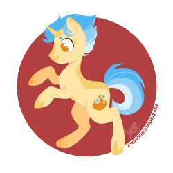 Size: 950x950 | Tagged: safe, artist:raygirl, derpibooru import, oc, oc:fire cracker, unofficial characters only, pony, unicorn, cutie mark, hooves, horn, lineless, male, solo, stallion