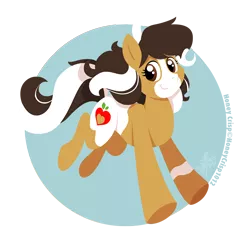 Size: 950x950 | Tagged: safe, artist:raygirl, derpibooru import, oc, oc:honeycrisp, unofficial characters only, earth pony, pony, cutie mark, female, hooves, lineless, mare, smiling, solo