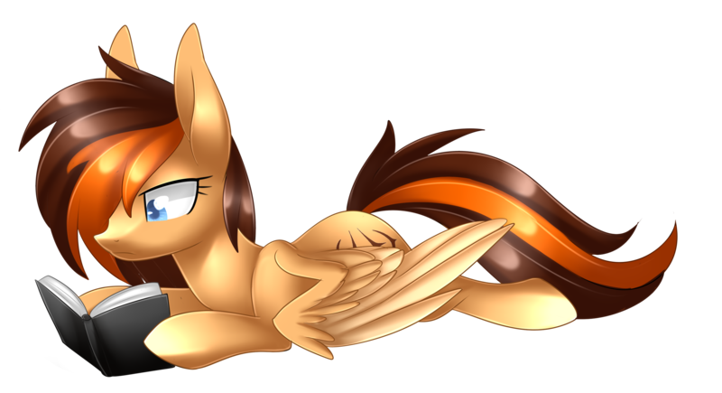 Size: 2852x1551 | Tagged: safe, artist:scarlet-spectrum, derpibooru import, oc, oc:aerion featherquill, unofficial characters only, pegasus, pony, book, commission, female, mare, prone, reading, simple background, solo, transparent background