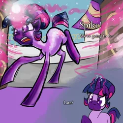 Size: 600x600 | Tagged: alternate hairstyle, artist:sallindaemon, derpibooru import, magic, propheverse, safe, solo, twilight sparkle