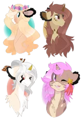 Size: 1024x1468 | Tagged: artist:rannarbananar, derpibooru import, oc, oc:damsel, oc:doti, oc:gaeia, oc:mayu, original species, safe, unofficial characters only