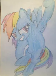 Size: 413x560 | Tagged: a canterlot wedding, artist:dcdavid28, derpibooru import, rainbow dash, safe, traditional art