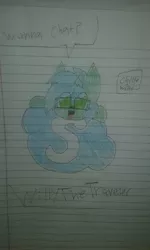 Size: 1536x2560 | Tagged: safe, artist:chillywilly, derpibooru import, oc, oc:chilly willy, unofficial characters only, pony, lined paper, photo, skype, solo, traditional art