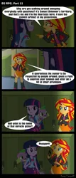 Size: 1288x3000 | Tagged: safe, artist:bredgroup, derpibooru import, spike, sunset shimmer, twilight sparkle, twilight sparkle (alicorn), comic:eg rpg, equestria girls, comic, screencap comic